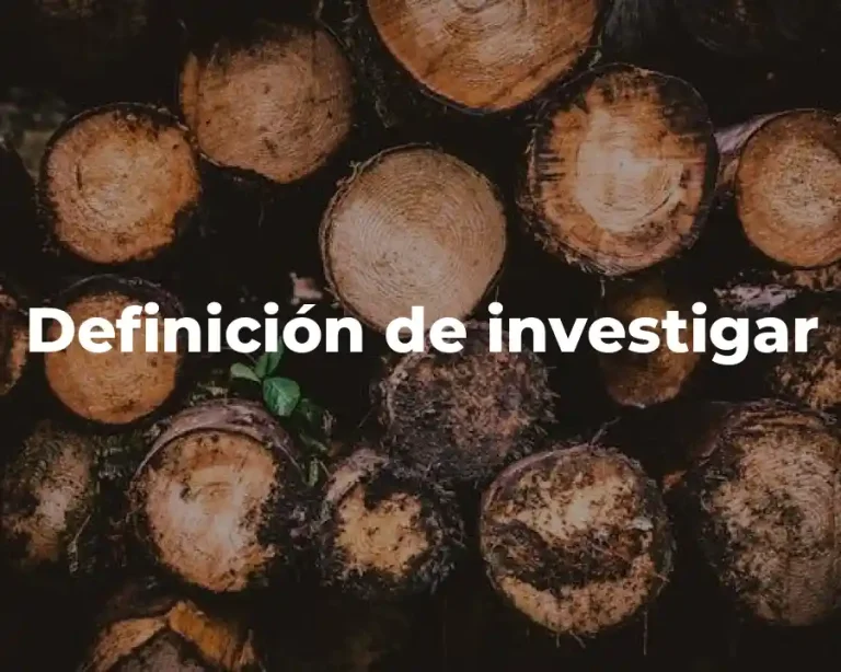 Definición de investigar