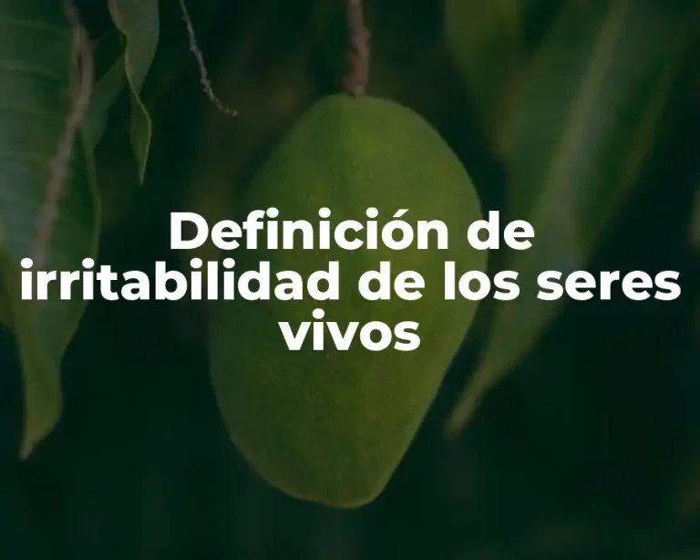 Definición de irritabilidad de los seres vivos