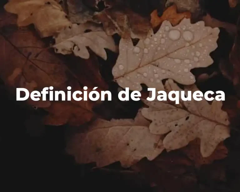 Definición de Jaqueca