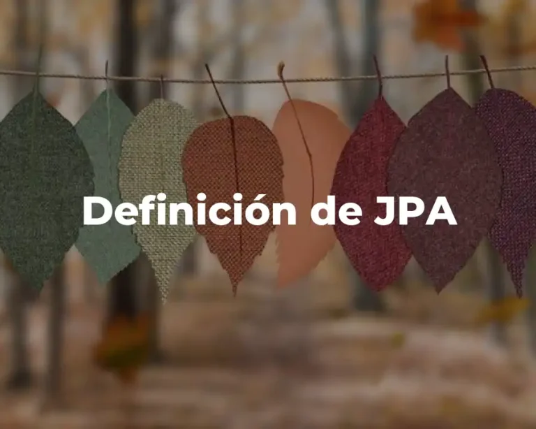 Definición de JPA