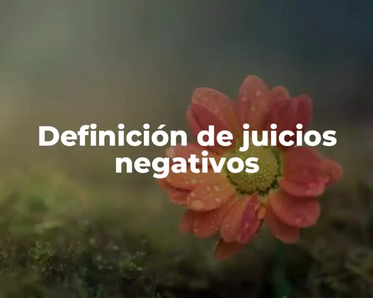Definición de juicios negativos