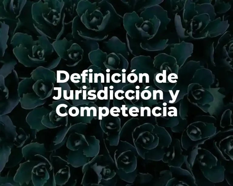 Definición de Jurisdicción y Competencia