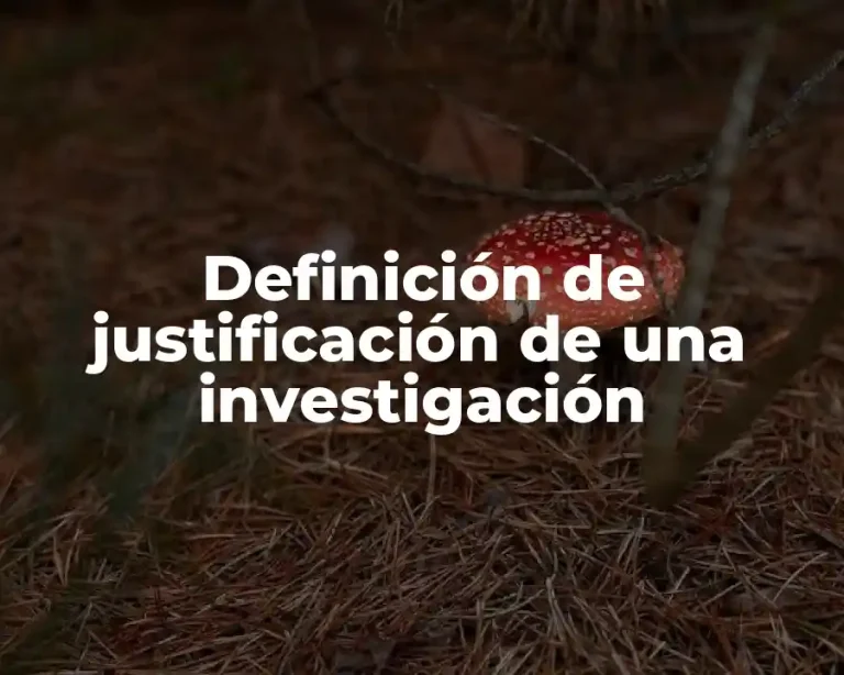Definición de justificación de una investigación