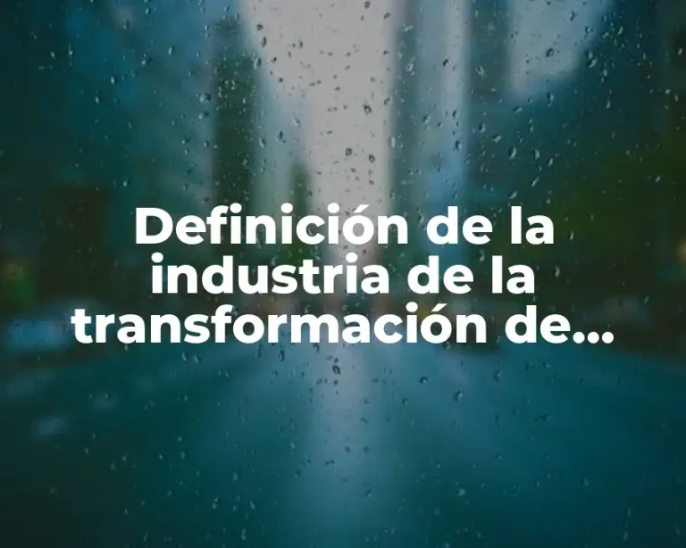 Definición de la industria de la transformación de Chiapas