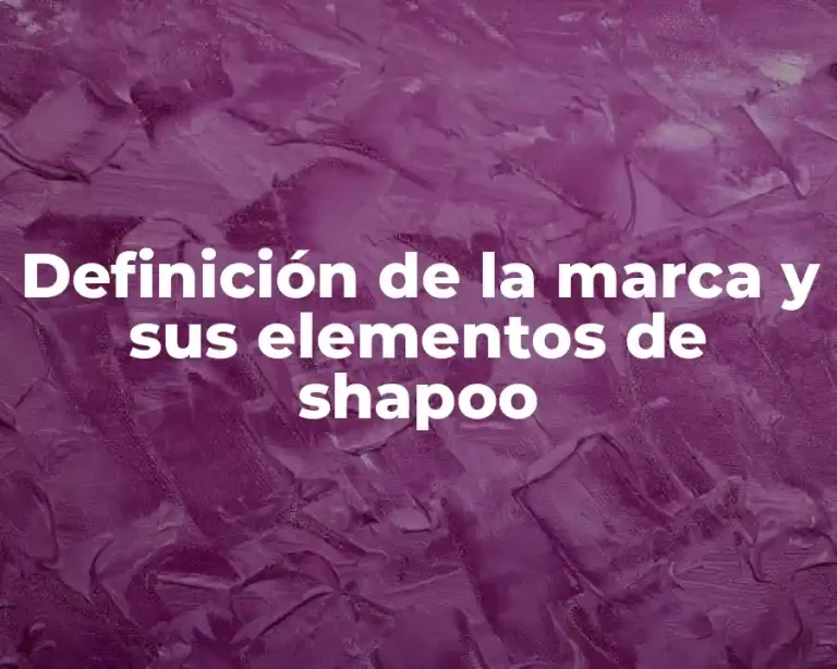 Definición de la marca y sus elementos de shapoo