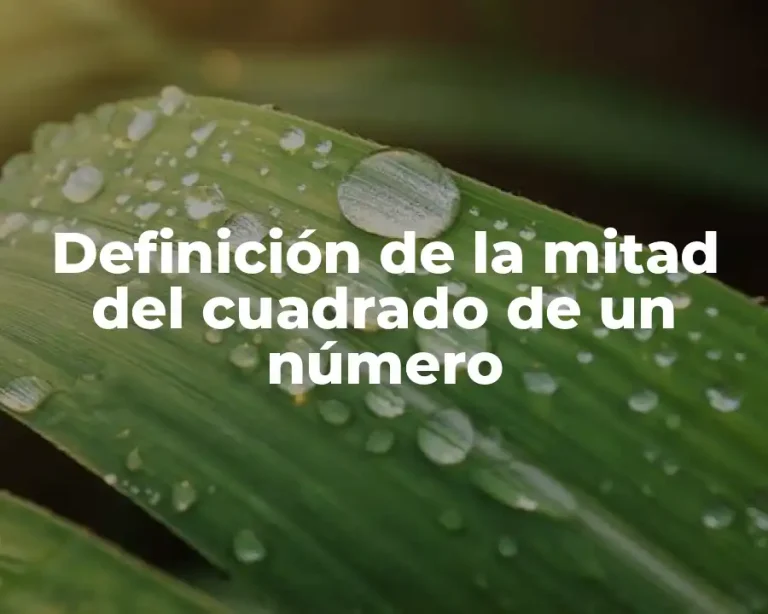 Definición de la mitad del cuadrado de un número