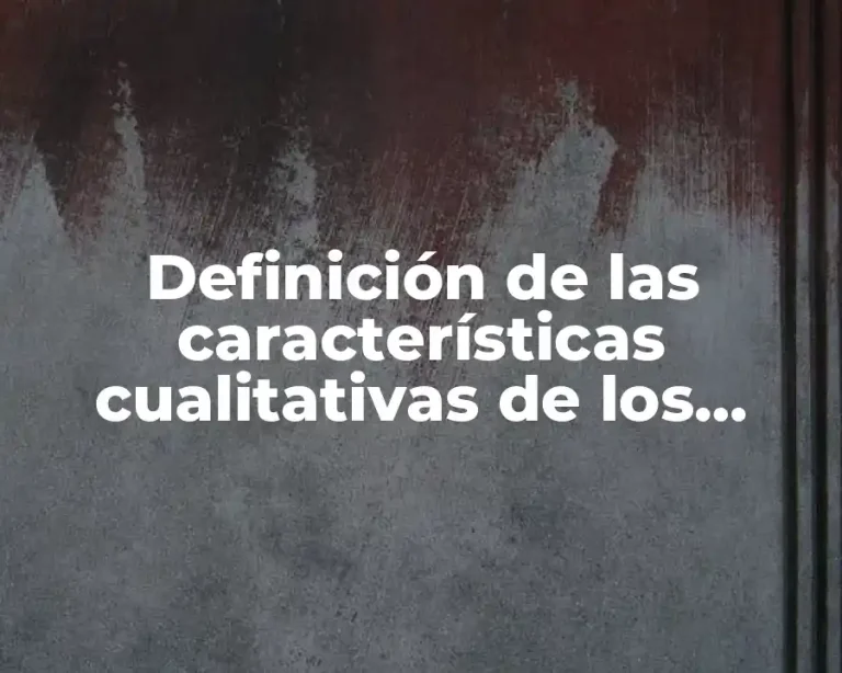 Definición de las características cualitativas de los estados financieros