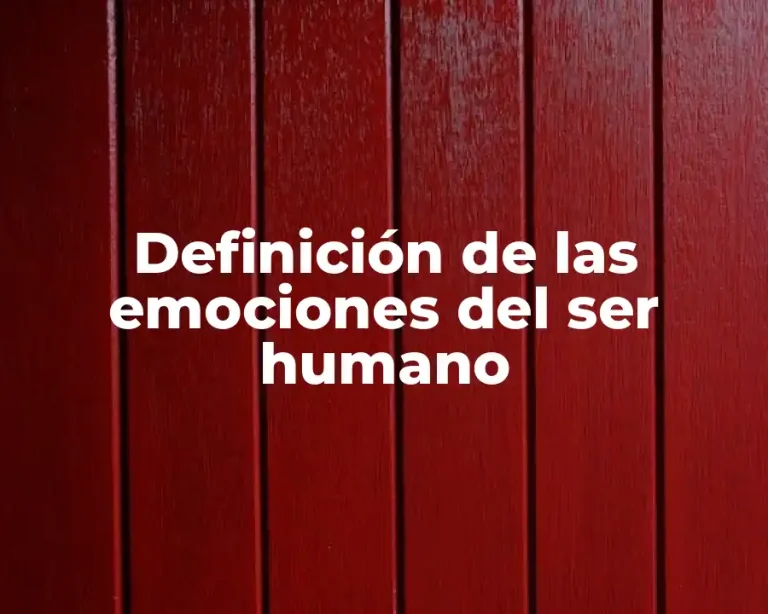 Definición de las emociones del ser humano