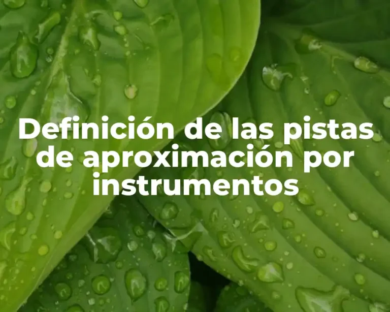 Definición de las pistas de aproximación por instrumentos