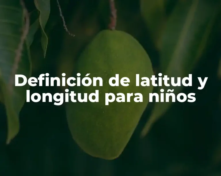 Definición de latitud y longitud para niños