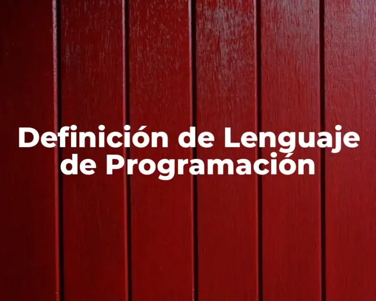 Definición de Lenguaje de Programación