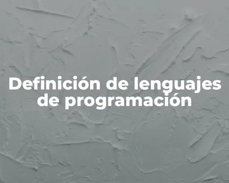 Definición de lenguajes de programación