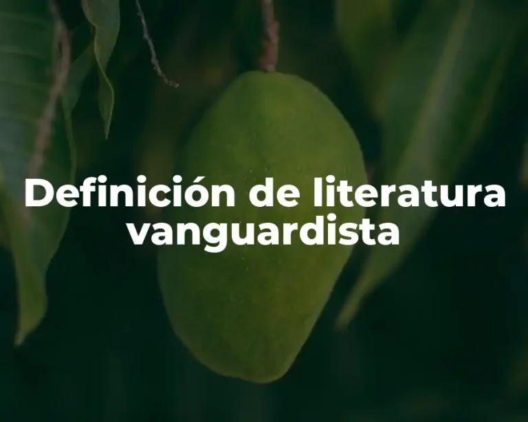 Definición de literatura vanguardista