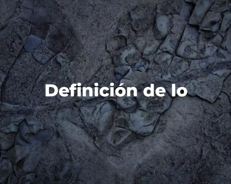 Definición de lo