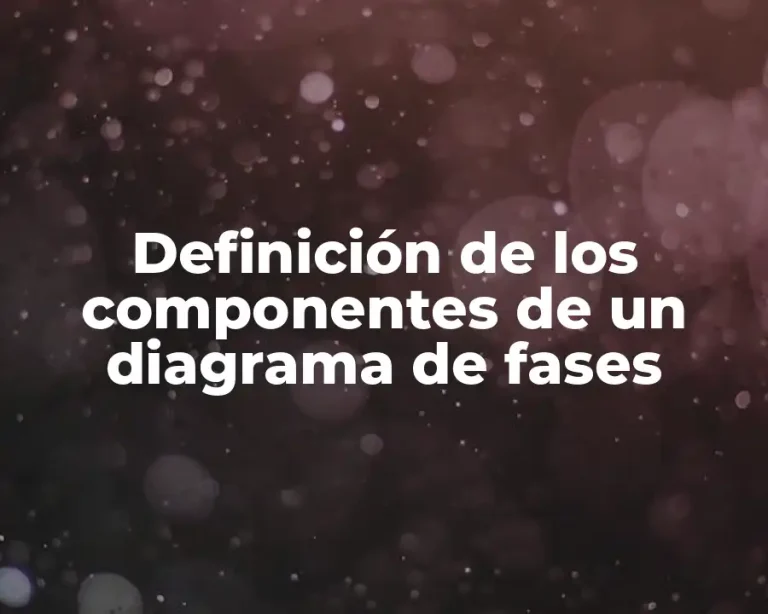 Definición de los componentes de un diagrama de fases