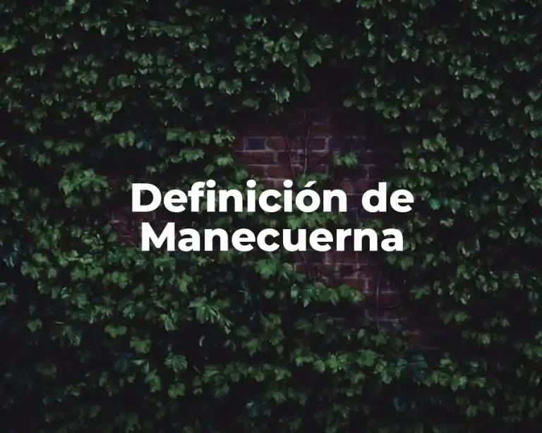 Definición de Manecuerna