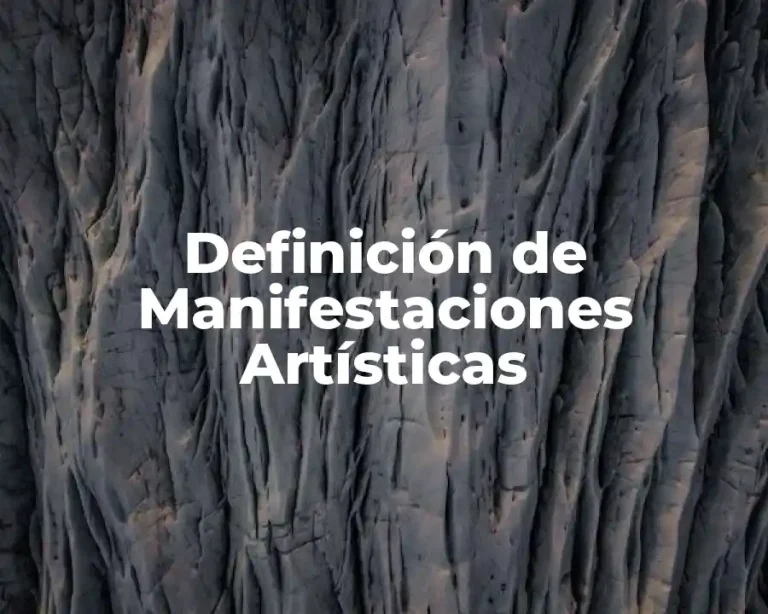Definición de Manifestaciones Artísticas