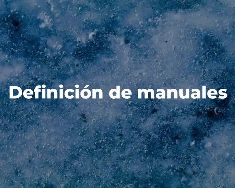 Definición de manuales