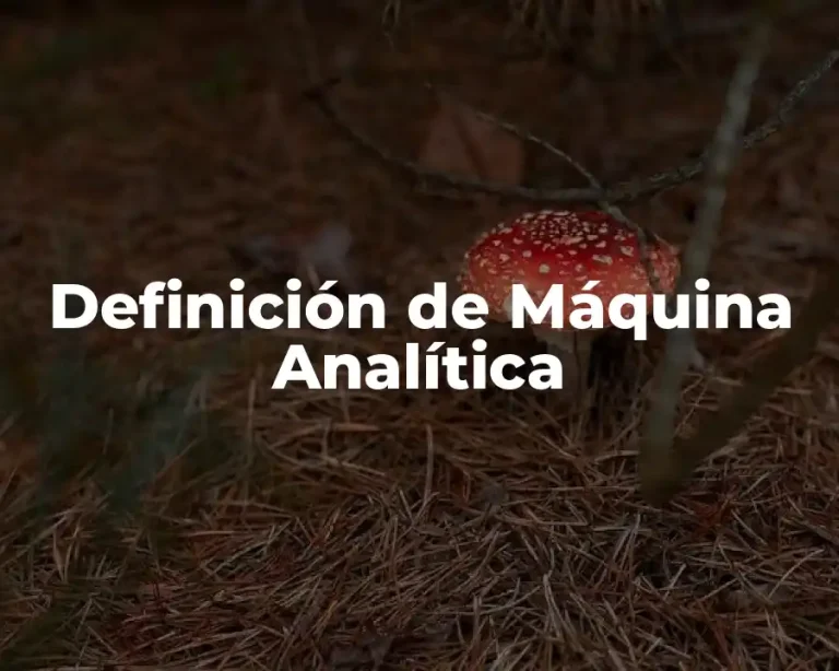 Definición de Máquina Analítica