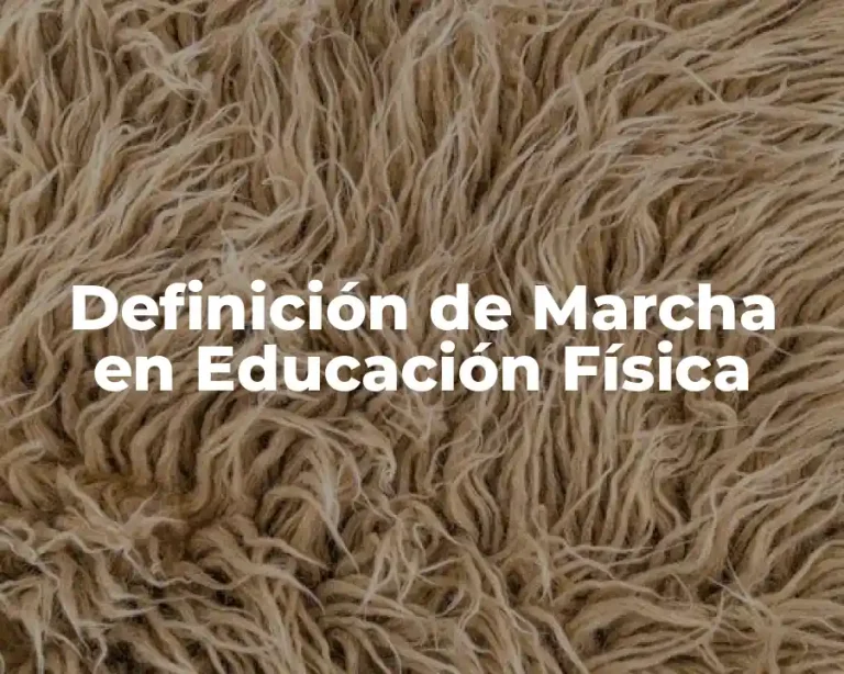 Definición de Marcha en Educación Física