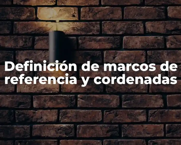 Definición de marcos de referencia y cordenadas