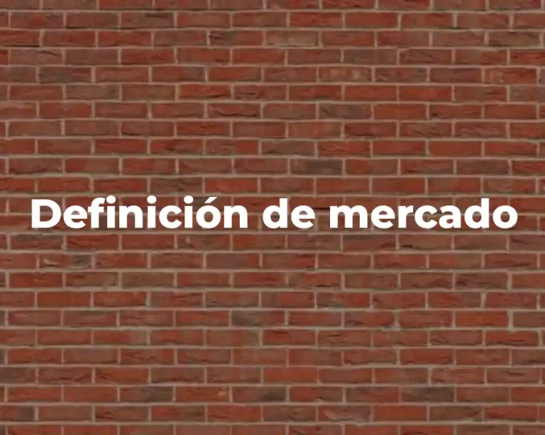 Definición de mercado