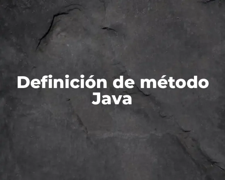 Definición de método Java