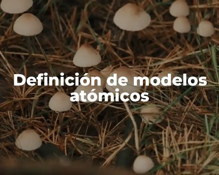 Definición de modelos atómicos