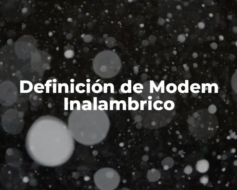 Definición de Modem Inalambrico