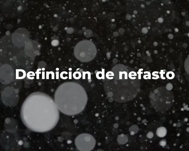 Definición de nefasto
