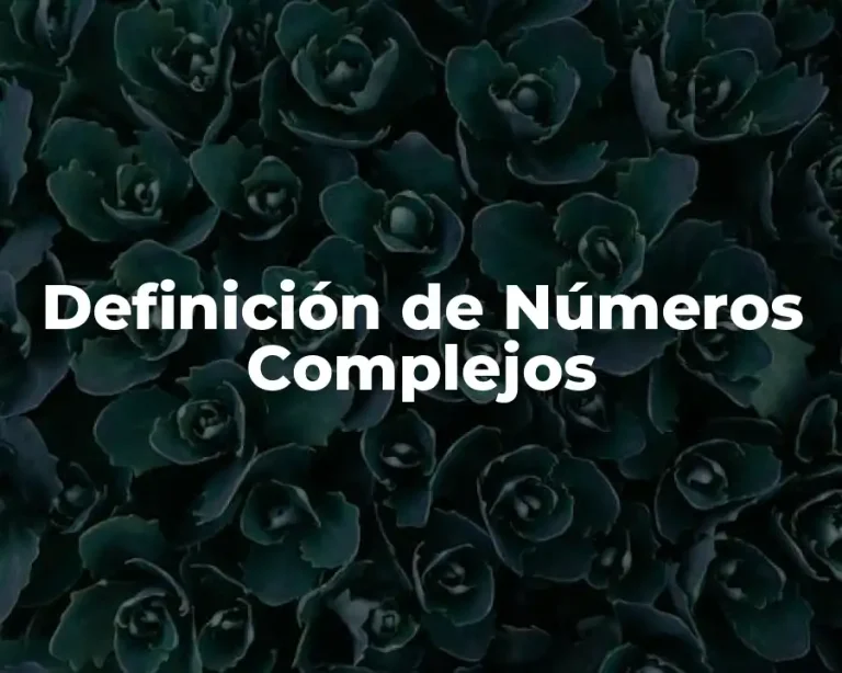 Definición de Números Complejos