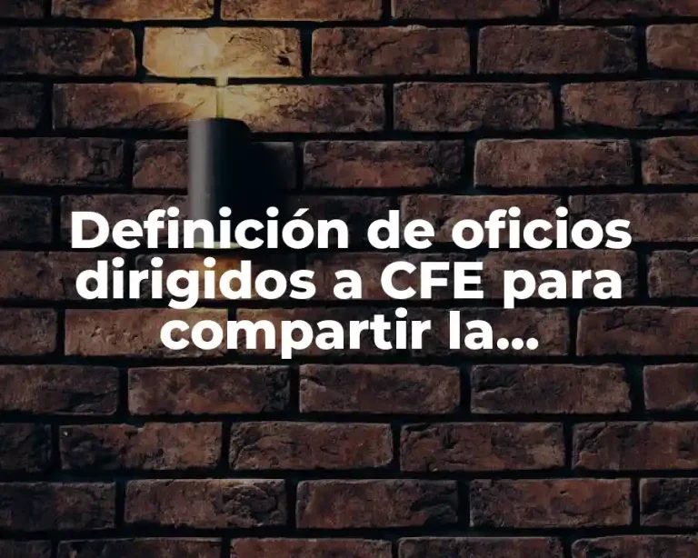 Definición de oficios dirigidos a CFE para compartir la subestación