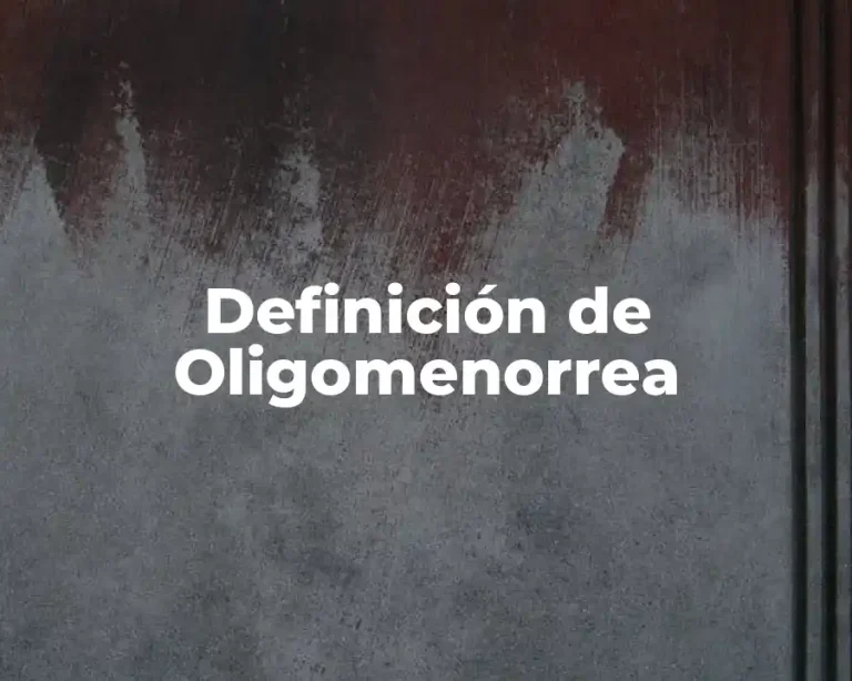 Definición de Oligomenorrea
