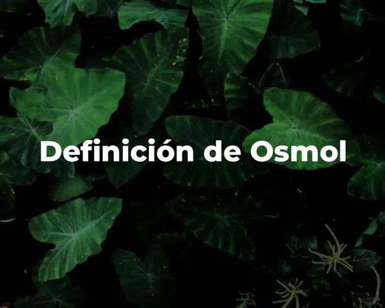 Definición de Osmol