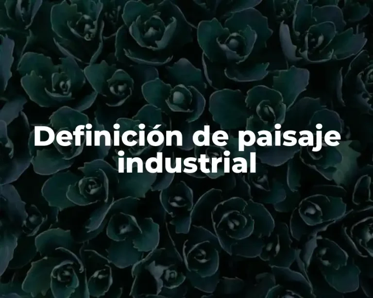 Definición de paisaje industrial