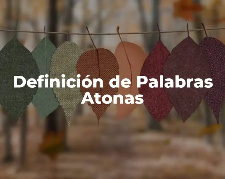 Definición de Palabras Atonas