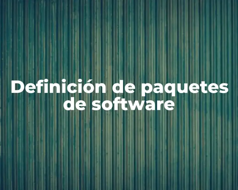 Definición de paquetes de software