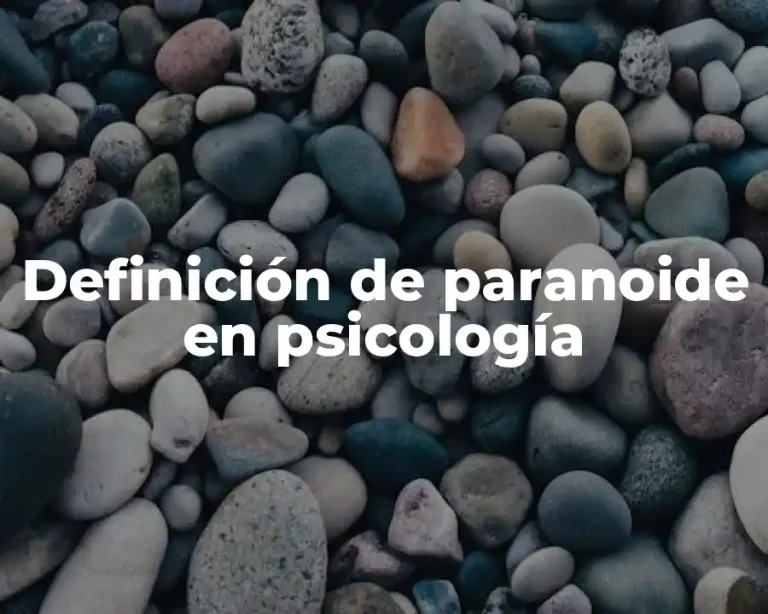 Definición de paranoide en psicología