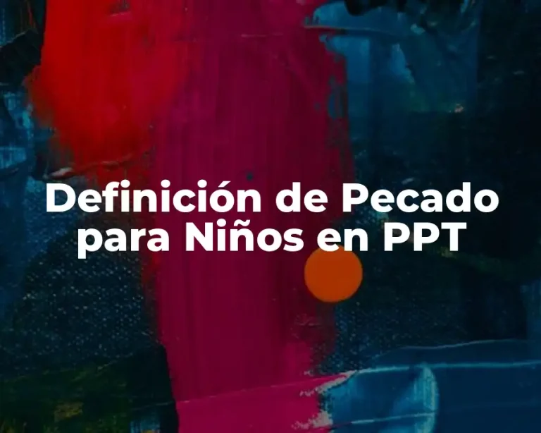 Definición de Pecado para Niños en PPT