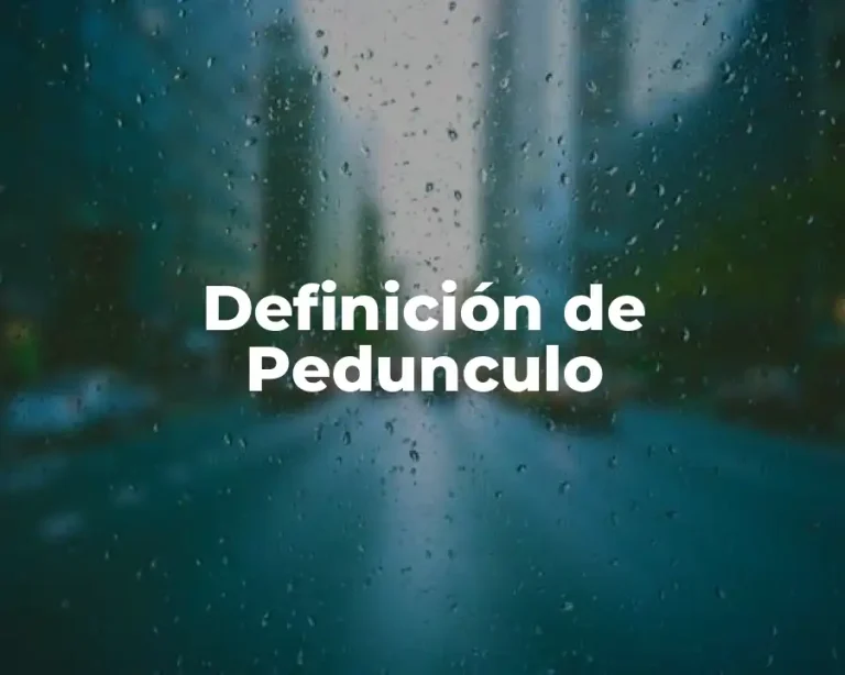 Definición de Pedunculo