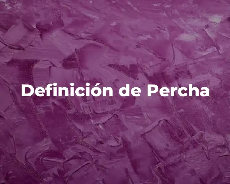 Definición de Percha