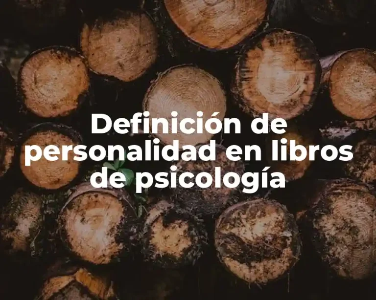 Definición de personalidad en libros de psicología