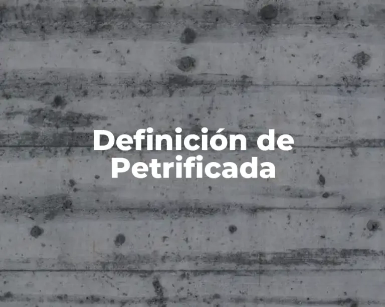 Definición de Petrificada