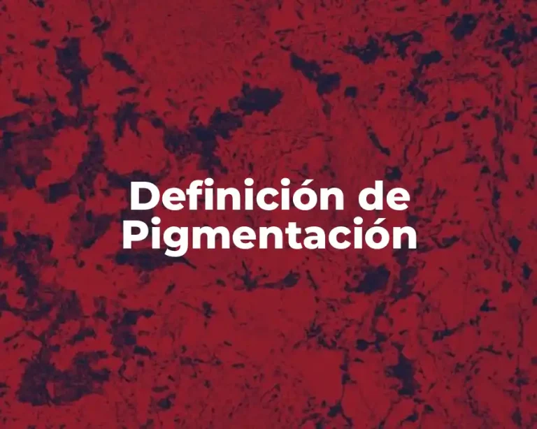 Definición de Pigmentación