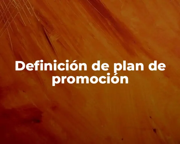 Definición de plan de promoción