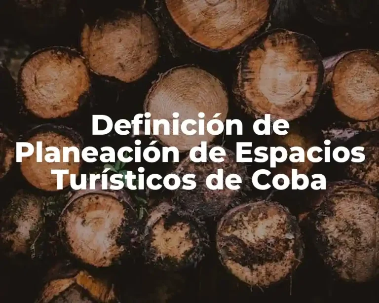 Definición de Planeación de Espacios Turísticos de Coba
