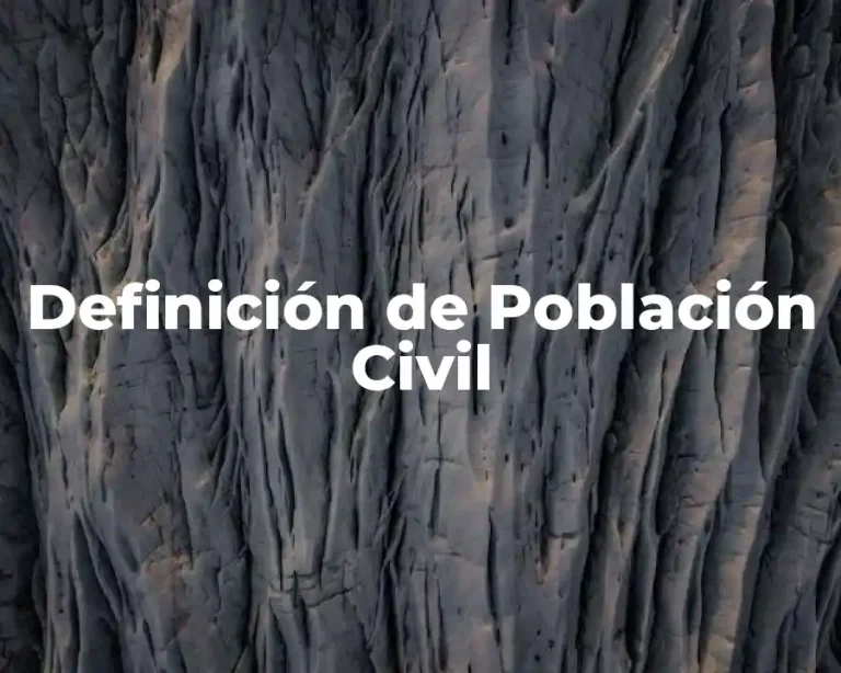 Definición de Población Civil