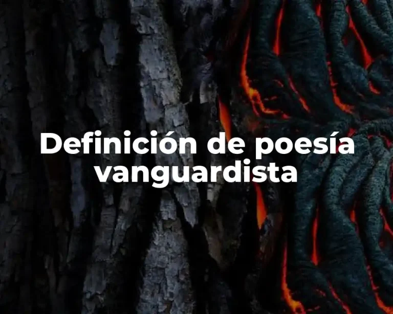 Definición de poesía vanguardista