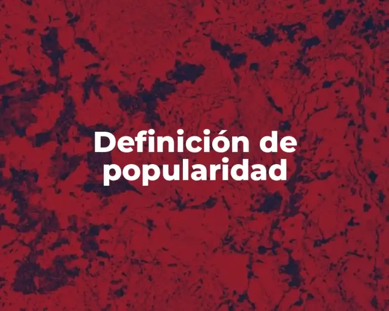 Definición de popularidad