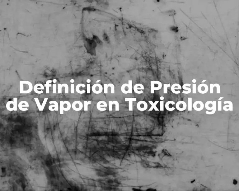 Definición de Presión de Vapor en Toxicología